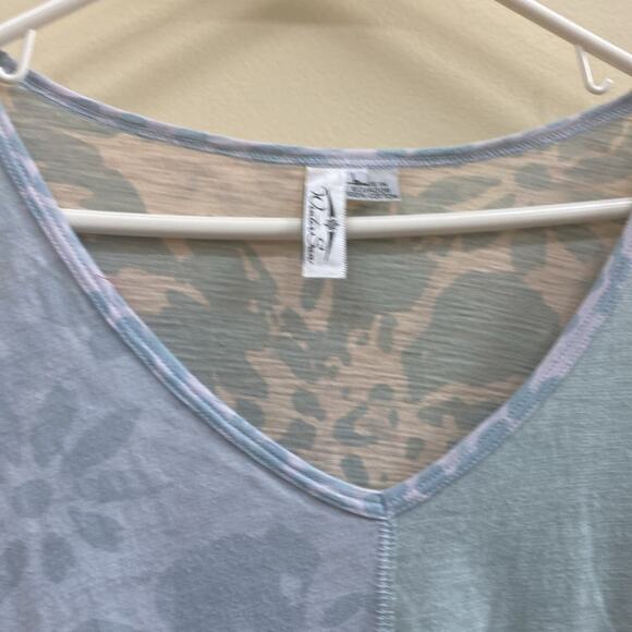 Winter Sun women’s size L cotton multi color print tunic top - Picture 3 of 5